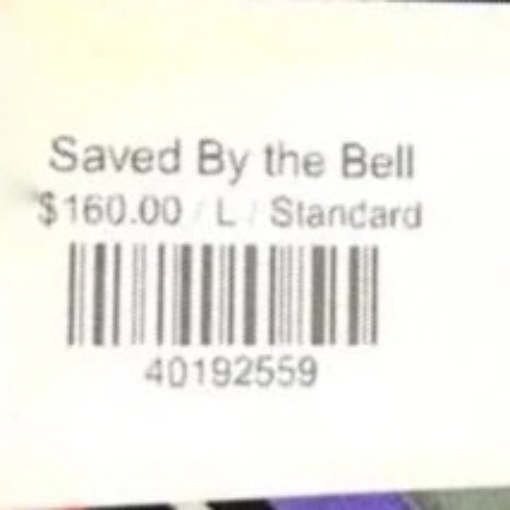 NWT ZURI Kenya Shirt Dress saved by the bell L Cotton Purple White Black Pockets - Picture 4 of 5